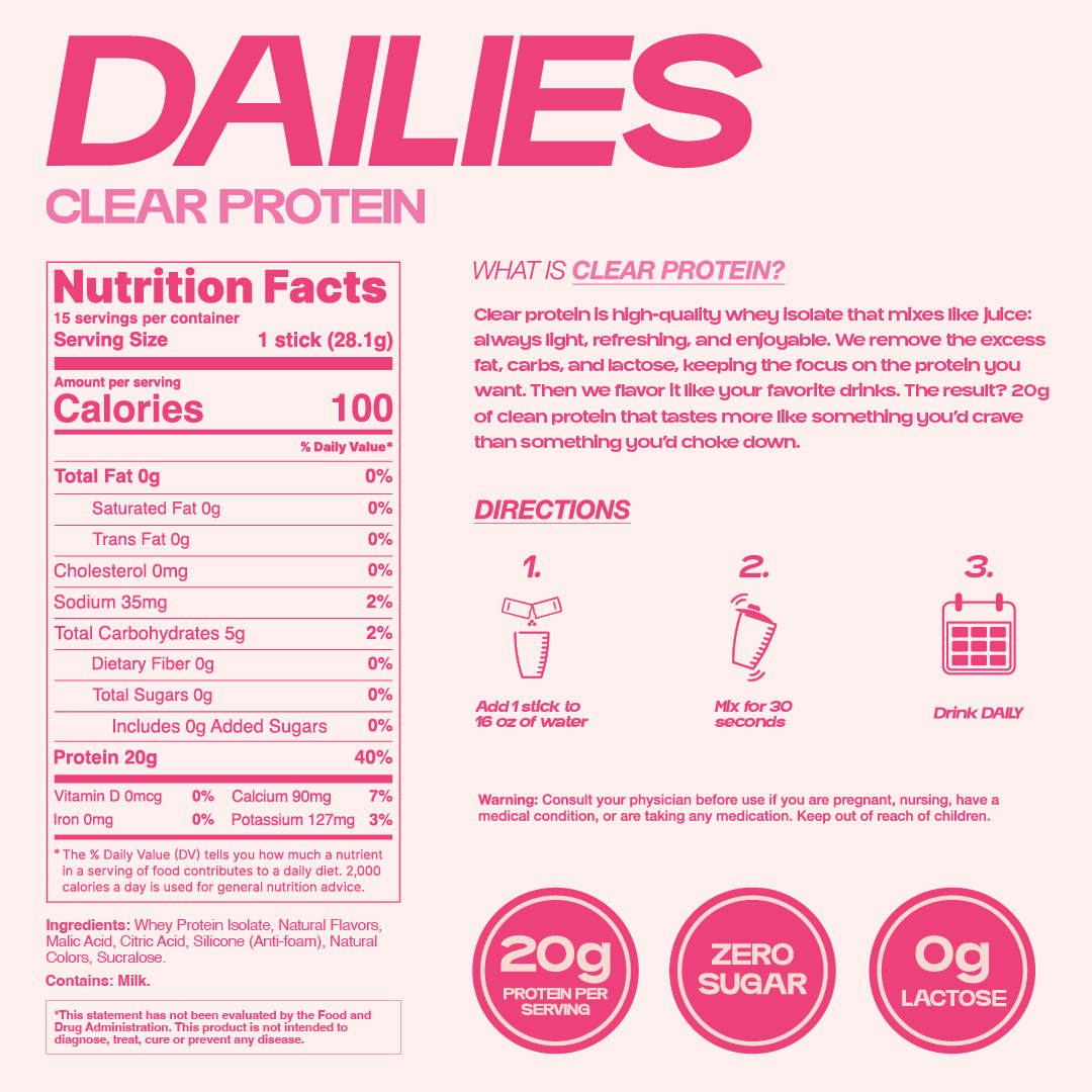 Dailies Clear Protein Strawberry